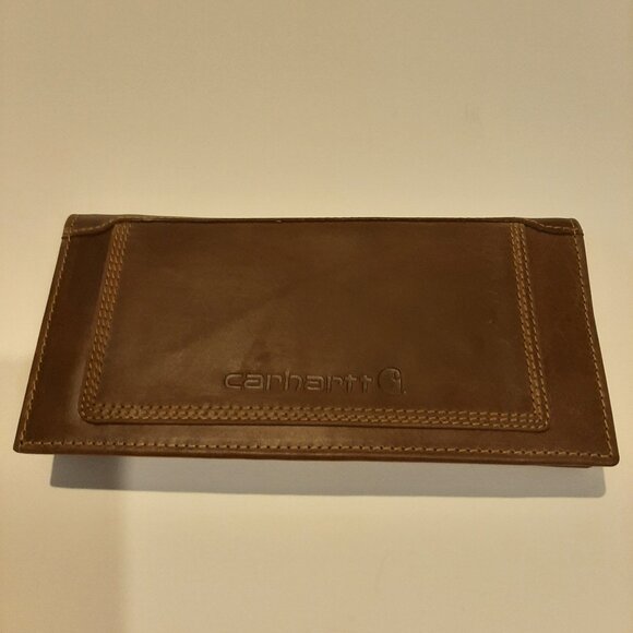 Carhartt Men's Leather Wallet Checkbook Style - Picture 2 of 3